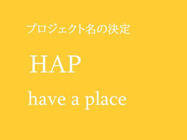 プロジェクト名決定(hap米子)
